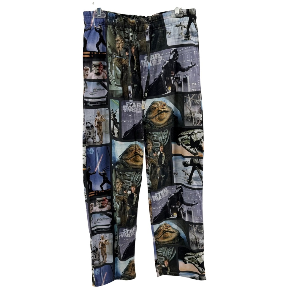 Star Wars Mens Fleece Lounge Pants All Over Print Darth Vader Yoda Small SM